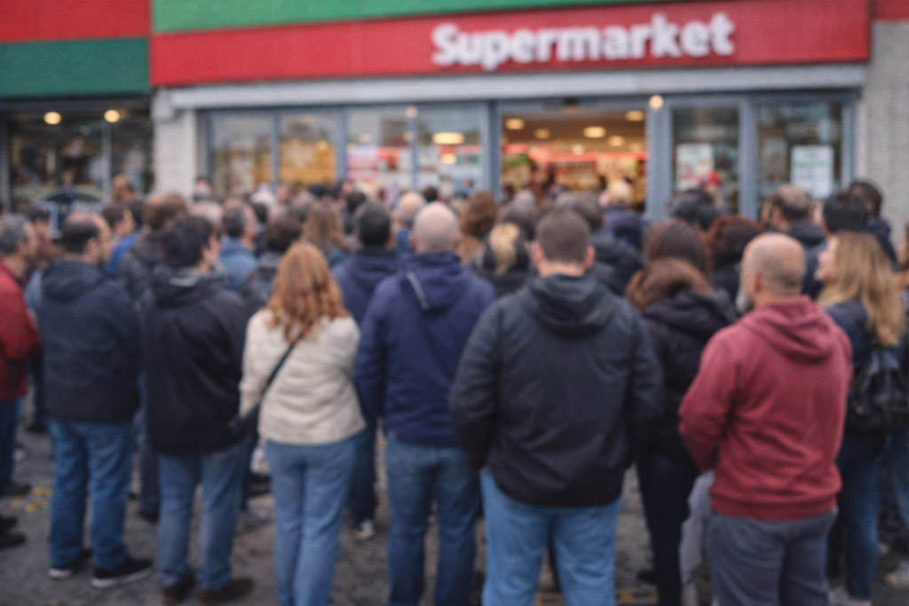 Nafplio sugkentrwsi diamartirias eksw apo souper market gia apolusi ergazomenis aitima gia epanaproslipsi