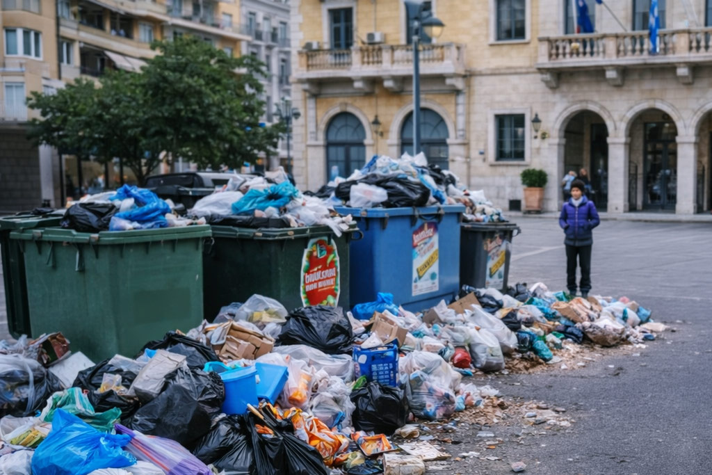 Nafplio parapona gia susswreusi aporrimatwn sto kentro apenanti apo to dimarxeio