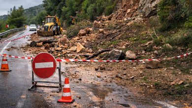 Nafplio kleisto paramenei tmima tou dromou arvanitias karathwnas meta apo katolisthiseis
