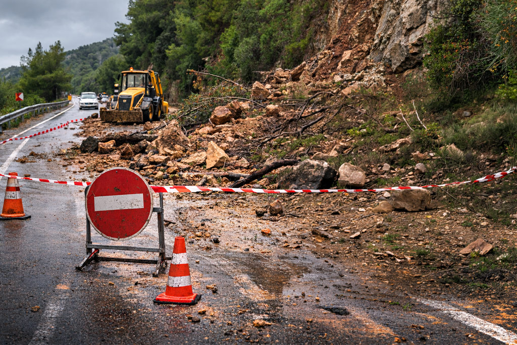 Nafplio kleisto paramenei tmima tou dromou arvanitias karathwnas meta apo katolisthiseis